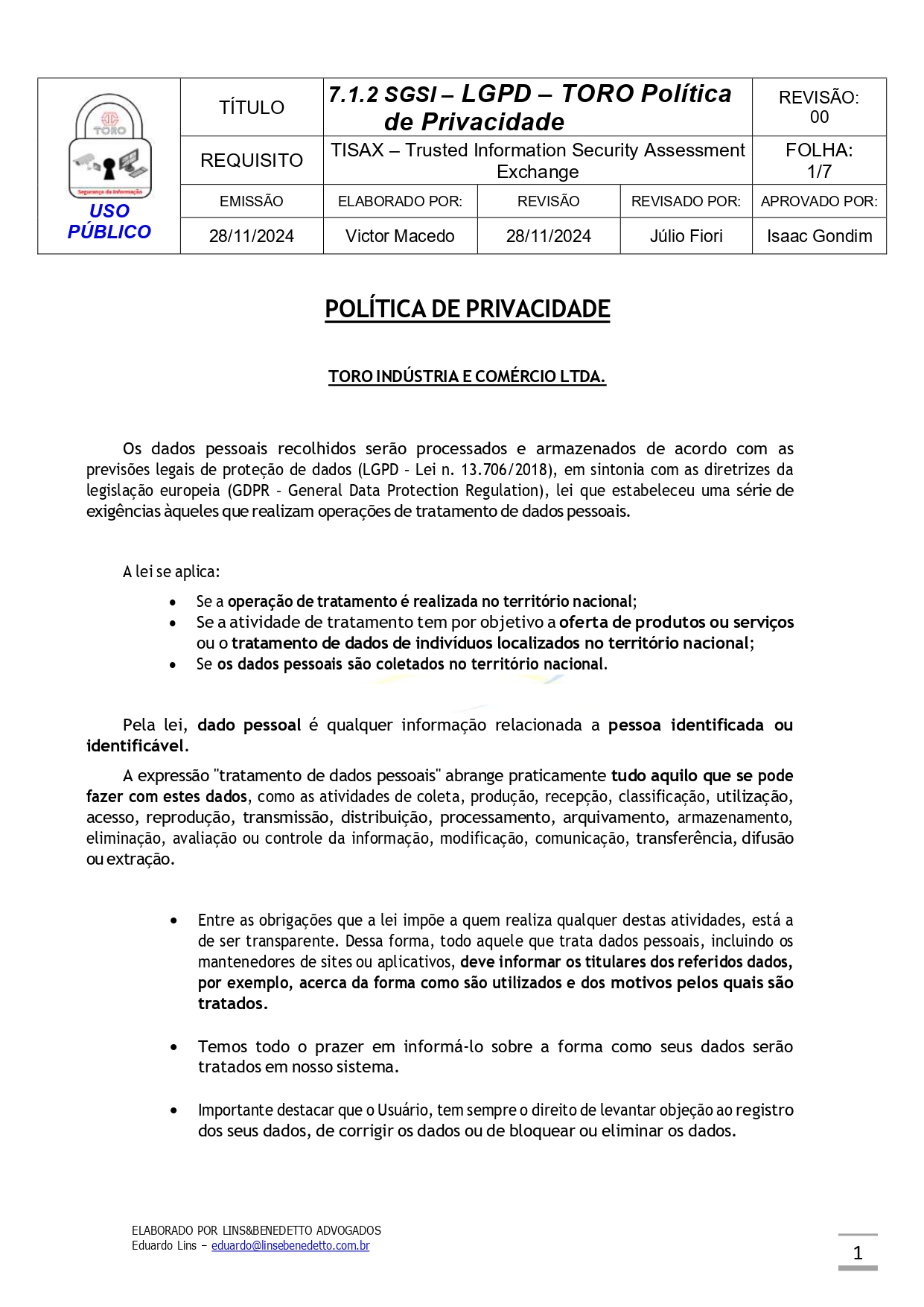 Privacidade